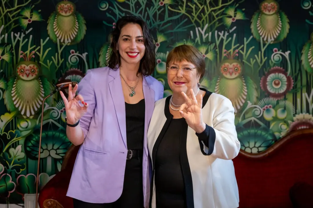 Patricia Rada y Michelle Bachelet